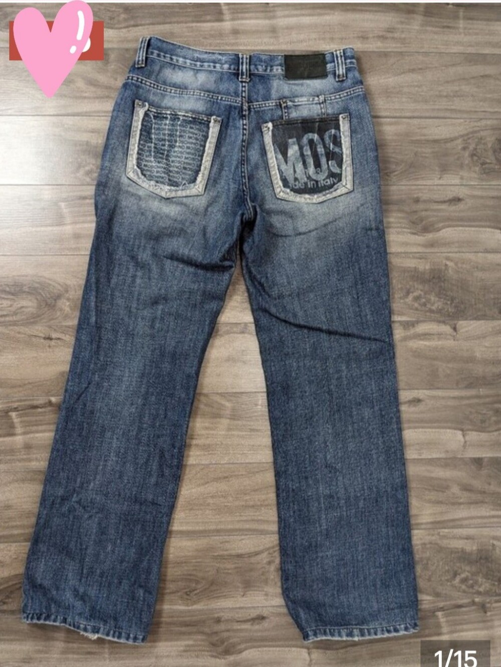Moschino Men's Jean's Relaxed Straight Leg Size 31